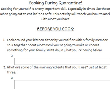 Preview of Cooking During Quarantine 