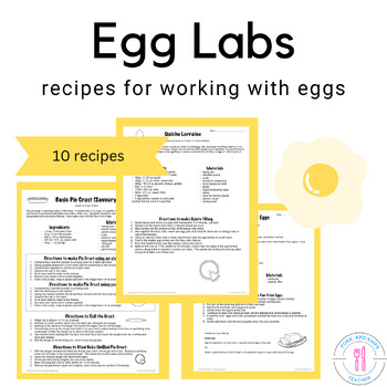 Preview of Eggs 10 Ways Cooking For The Culinary High School And FCS Classroom