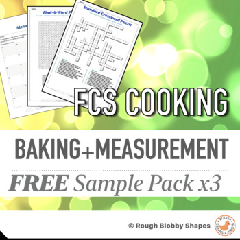 Preview of FCS Cooking - Baking and Measurement -  Free Sample Pack