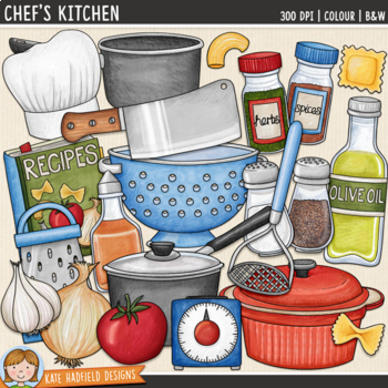 Preview of Cooking / Kitchen Clip Art: Chef's Kitchen (Kate Hadfield Designs)