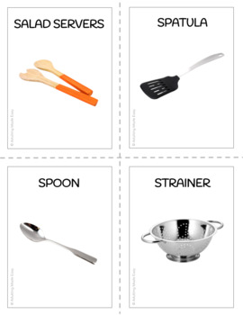 Kitchen Items and Cooking Tools Vocabulary Flashcards, Picture