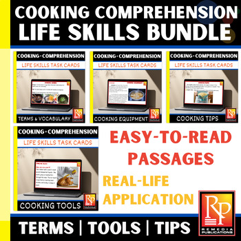 Preview of Cooking Life Skills BUNDLE: Functional Vocabulary | Kitchen | Recipes | GOOGLE