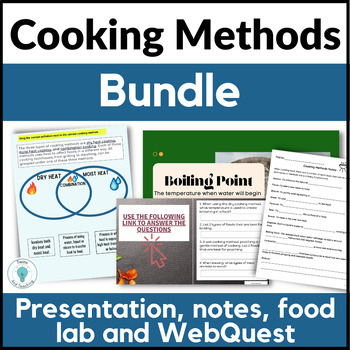 Preview of Cooking Methods Activities - Cooking Techniques Lessons and Activities Culinary
