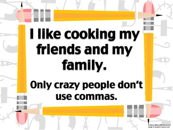 Preview of Cooking My Family… Grammar Poster