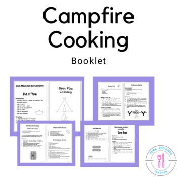Preview of Cooking Over A Campfire Booklet For The Culinary High School And FCS Classroom