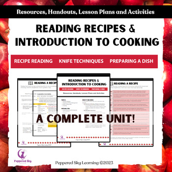 Preview of Cooking, Reading Recipes & Food Prep - Lesson Plan, Handouts, Guides, Games