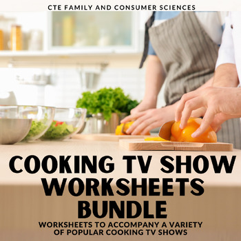 Preview of Cooking TV Show Worksheets Bundle