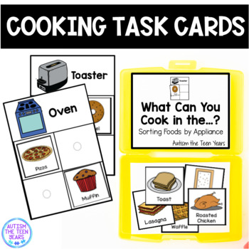 Preview of Cooking Task Cards & File Folders for Special Education 