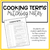 Cooking Terms Matching | Food + Nutrition | Family Consume