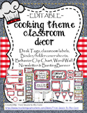 Cooking Theme Classroom Decor- EDITABLE!