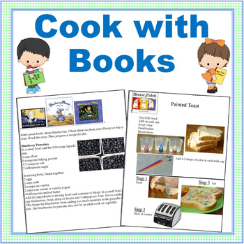Preview of Cooking Theme Unit Cook with Books- 36 Cooking with Children's Book Activities
