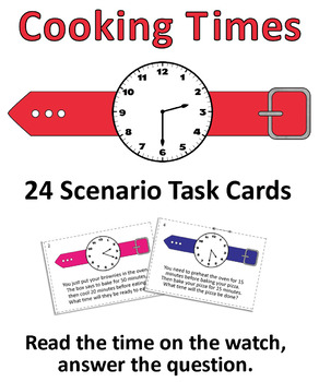 Preview of Cooking Time Task Cards - Life Skills