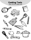 Cooking Tools Coloring Page