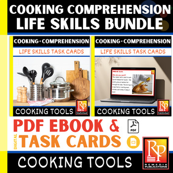 Preview of Life Skills Cooking Activities - Functional Vocabulary Worksheets & Digital