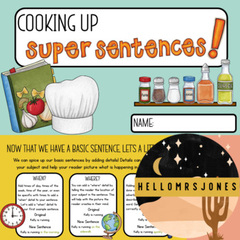 Preview of Cooking Up Super Sentences (Mini-lesson Bundle)