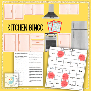 Preview of Cooking Utensil BINGO, Family and Consumer Science, Culinary, Life Skills