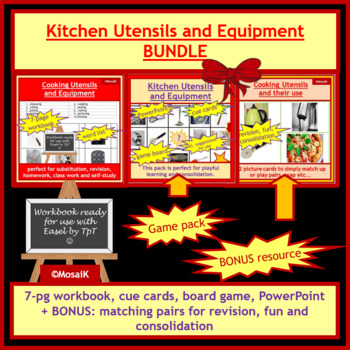Preview of Cooking Utensils and Equipment Activities BUNDLE