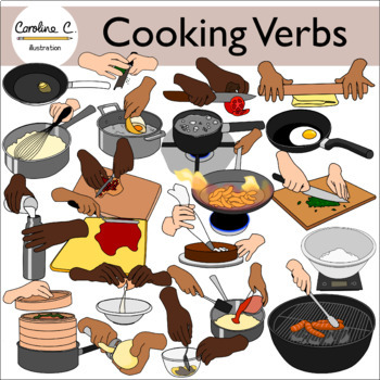 Preview of Cooking Verbs Clip Art