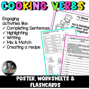 esl worksheets verbs teaching resources teachers pay teachers