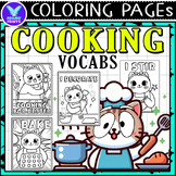 Cooking Vocabs Coloring Pages & Writing Paper Art Activiti