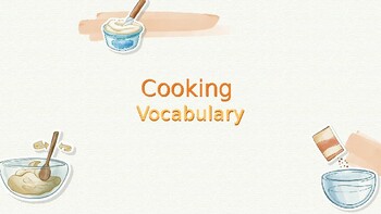 Preview of Cooking Vocabulary
