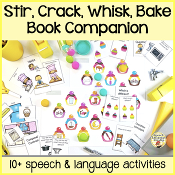 Preview of Cooking Baking Speech Language Activities: "Stir, Crack, Whisk, Bake" Companion