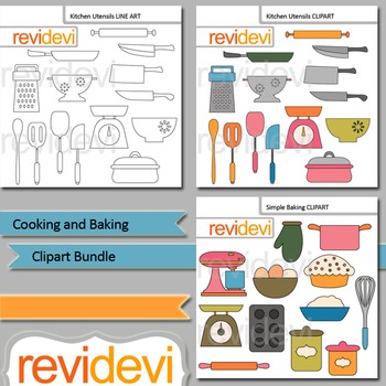 Preview of Cooking and Baking clip art bundle (3 packs)