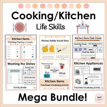 Preview of Cooking and Kitchen Life Skills Bundle