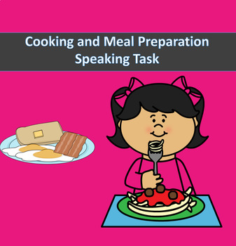 Preview of Cooking and Meal Preparation Editable Theme-based Speaking Task (ACTFL Modes)