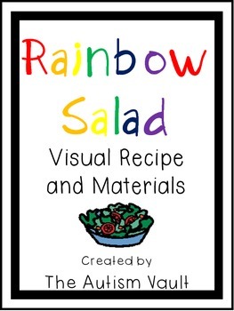 Preview of Rainbow Salad Visual Recipe for Special Education