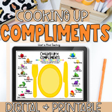 Cooking up Compliments, self-esteem activity Google Classroom Distance Learning