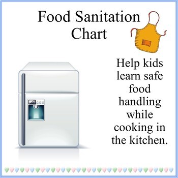Preview of Cooking with Kids- Food Sanitation Chart