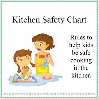 Preview of Cooking with Kids- Kitchen Safety Chart