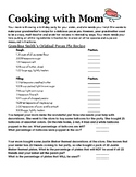 Cooking with Mom Project: Fractions, Decimals, and Percents
