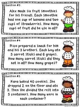 cooking with multiplication and division by the busy class tpt