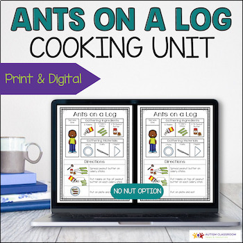 Preview of Cooking with Visual Recipes - Ants on a Log Digital and Print Bundle