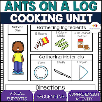Preview of Cooking with Visual Recipes - Ants on a Log for Life Skills & Special Education