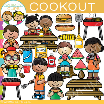 Preview of Fun Summer BBQ Cookout Clip Art