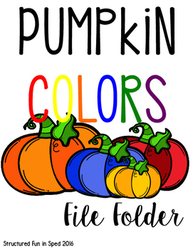Preview of Pumpkin Colors File Folder Game
