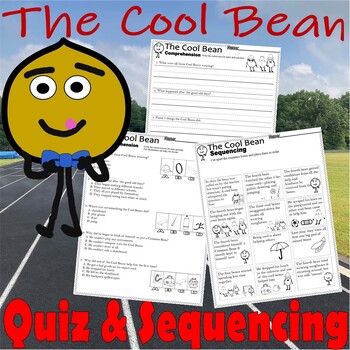 Preview of Cool Bean John Jory Reading Quiz Test & Story Scene Sequencing