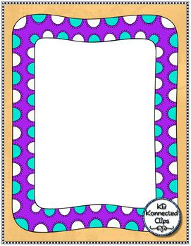 Cool Carly Frames - Bright and Sassy by KB Konnected | TpT
