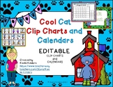 Cool Cat Calendar and Behavior Clip Chart Bundle EDITABLE 