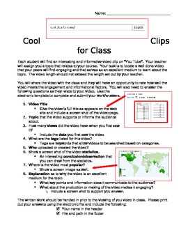 Preview of Cool Clips for Class: Using YouTube to Inform and Engage Students
