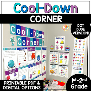 Preview of Cool Down Corner Printables, Posters, Signs, and Activities to Calm Down