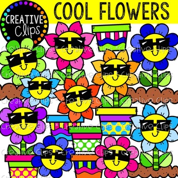 Preview of Cool Flower Clipart {Spring Clipart}