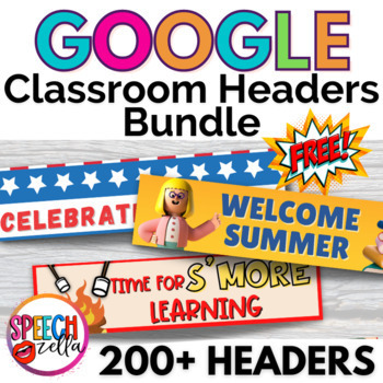 Preview of Google Classroom Theme Headers Free