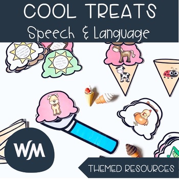 Preview of Cool Treat Themed Speech & Language Activities 