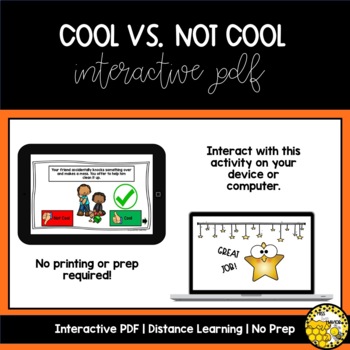 Preview of Cool Vs. Not Cool Interactive PDF