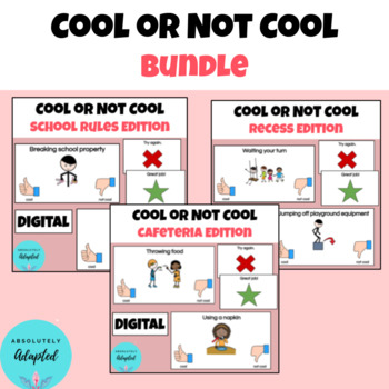 Preview of Cool or Not Cool Elementary BUNDLE for Special Education and Autism