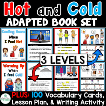 Preview of Cooling Down and Warming Up Adapted Book Set for Special Education